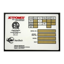 custom data rating plates